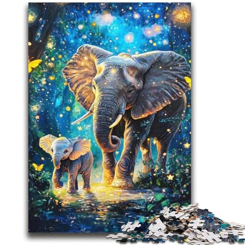 Schmetterlings-Elefant, 2000-teiliges Puzzle für Erwachsene und Jugendliche, Spielzeug, Lernspiele, Stressabbau, geeignet als Schreibtischdekoration (70x100cm) von AADSAZA