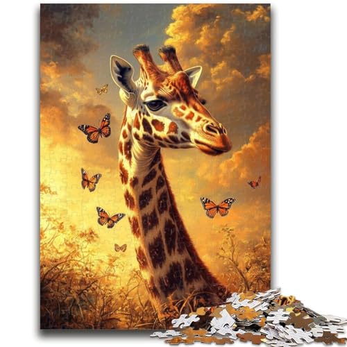 Schmetterlings-Giraffe-Puzzles für Erwachsene und Teenager, Puzzle, hilft dem Gehirn, süchtig machendes Spielzeug zu trainieren, um Geduld und Eltern-Kind-Interaktion zu fördern (38x26cm) von AADSAZA