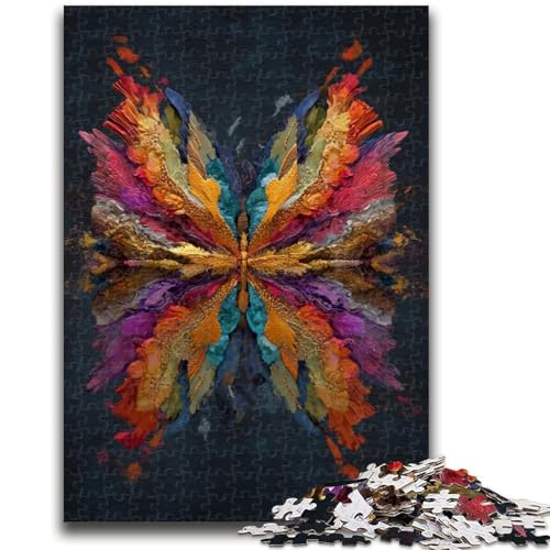 Schmetterlings-Ölgemälde-Puzzle, 1000 Teile, für Teenager, anspruchsvolles Spiel und Familienspiel, Wanddekoration, einzigartige Geburtstags (38x26cm) von AADSAZA