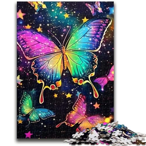 Schmetterlings-Puzzle für Erwachsene, 1000 Teile, hilft dem Gehirn, süchtig machendes Spielzeug zu trainieren, um Geduld bei der Eltern-Kind-Interaktion zu fördern (38x26cm) von AADSAZA
