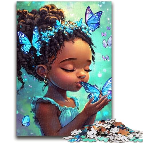 Schmetterlings-Puzzle für afrikanische Mädchen, 1000 Teile, anspruchsvolles Spiel, ganze Familie (50x75cm) von AADSAZA
