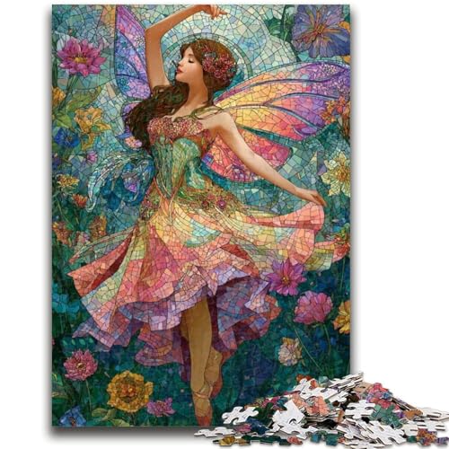 Schmetterlingsmädchen-Puzzles für Teenager, 1000 Puzzles, Spielzeug, Lernspiele, Stressabbau, geeignet als Schreibtischdekoration (38x26cm) von AADSAZA