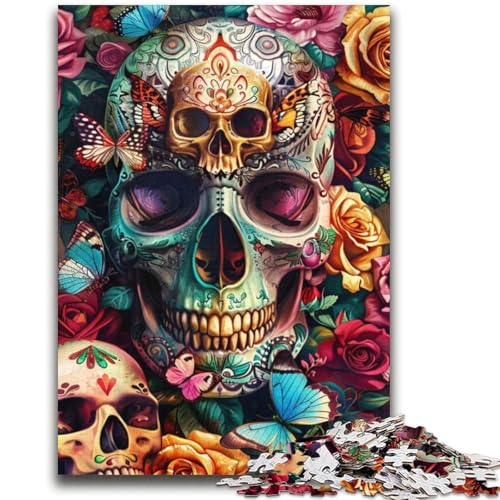 Schmetterlingsschädel, 2000 Teile, Puzzle für Erwachsene und Jugendliche, Spielzeug, Lernspiele, Stressabbau, geeignet als Schreibtischdekoration (70x100cm) von AADSAZA