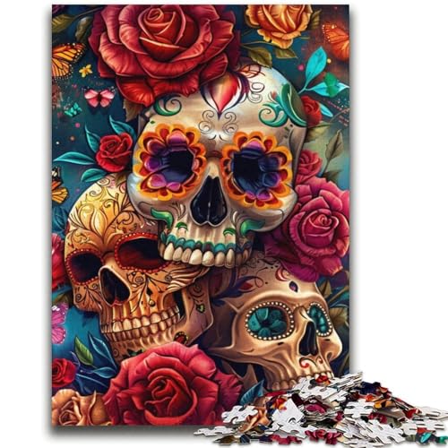 Schmetterlingsschädel-Puzzle, 2000 Teile, für Erwachsene und Jugendliche, anspruchsvolles Spiel und Familienspiel, ganze Familie (70x100cm) von AADSAZA