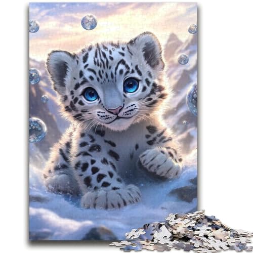 Schneeleopardenbaby, 2000-teiliges Puzzle für Erwachsene und Jugendliche, Spielzeug, Lernspiele, Stressabbau, tolle Geschenke und Spielzeuge (70x100cm) von AADSAZA