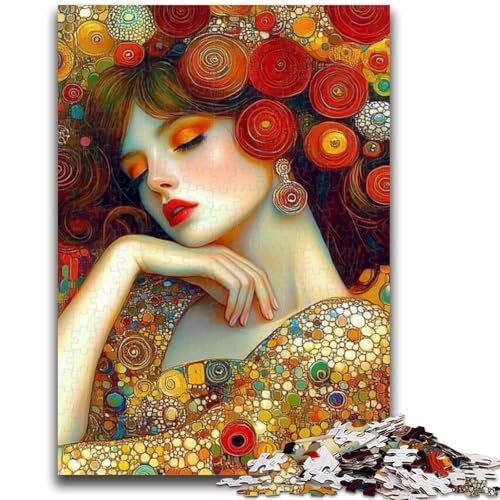 Schöne Frau Puzzle 1000 Teile für Teenager Geschenke, Spielzeug Lernspiele Stressabbau Tolle Geschenke und Spielzeug (38x26cm) von AADSAZA