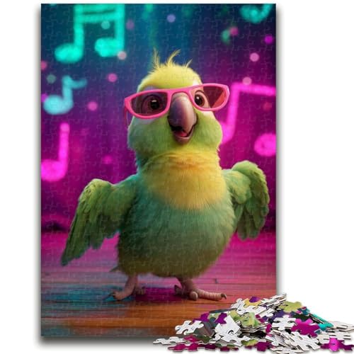 Singender Papagei, 1000-teiliges Puzzle für Erwachsene und Jugendliche, anspruchsvolles Spiel und Familienspiel, ganze Familie (38x26cm) von AADSAZA