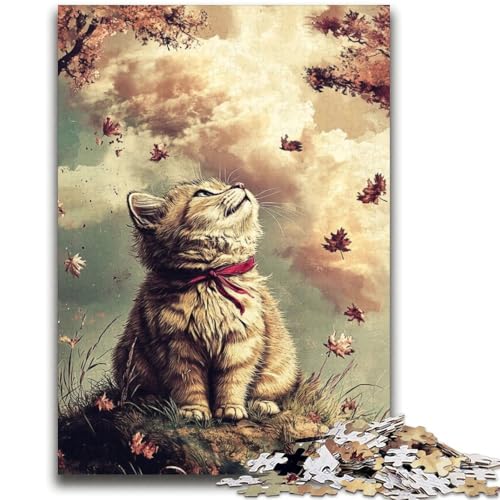 Sitzende Katze Puzzle 2000 Teile für Teenager Geschenke, Quizspiel Wanddekoration Einzigartige Geburtstags (70X100cm) von AADSAZA