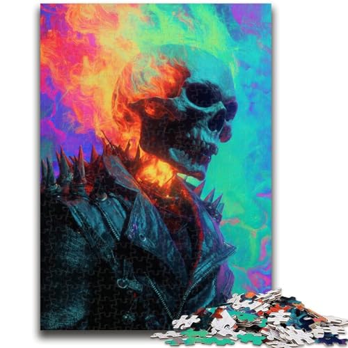 Smoky Skull Puzzle 1000 Teile für Erwachsene und Jugendliche, Spielzeug, Lernspiele, Stressabbau, tolle Geschenke und Spielzeuge (50x75cm) von AADSAZA