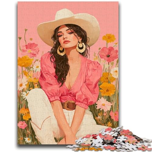 Sommermädchen-Puzzle für Erwachsene, 1000 Teile, anspruchsvolles Spiel und Familienspiel, ganze Familie (50x75cm) von AADSAZA