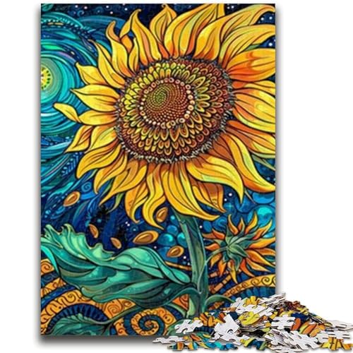 Sonnenblumen-Puzzles für Erwachsene und Jugendliche, anspruchsvolles Spiel und Familienspiel, ganze Familie (38x26cm) von AADSAZA