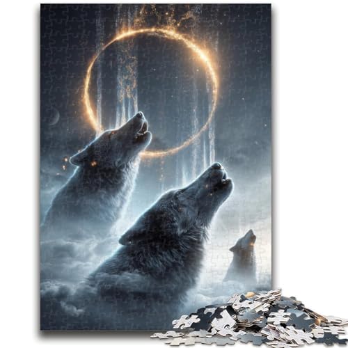 Space Wolf Puzzles für Teenager, 1000 Puzzles, Spielzeug, Lernspiele, Stressabbau, geeignet als Schreibtischdekoration (38x26cm) von AADSAZA