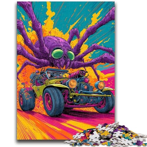 Spider Racing Puzzles für Erwachsene und Teenager, 1000 Teile Puzzle, Spielzeug, Lernspiele, Stressabbau, Wunschliste mit Weihnachtsmann (50x75cm) von AADSAZA