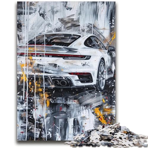 Sportwagen-Graffiti-Puzzle, 2000 Teile, für Teenager, Familienspiel, Stressabbau, schwierige Herausforderung, Künstlersammlung, bildende Kunst (70x100cm) von AADSAZA