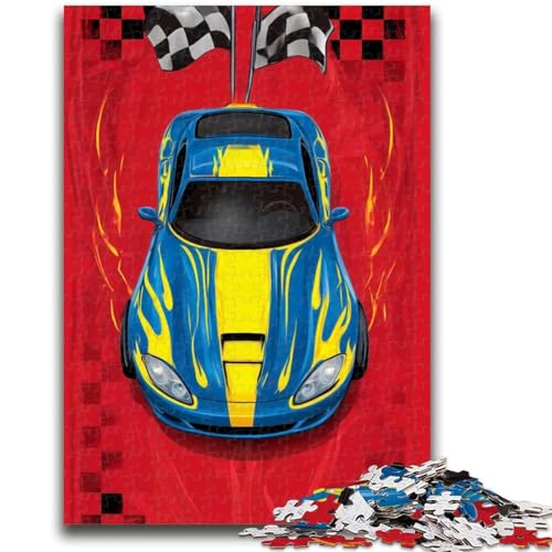 Sportwagen-Puzzle für Erwachsene, 1000 Teile, anspruchsvolles Spiel und Familienspiel, Wanddekoration, einzigartige Geburtstags (50x75cm) von AADSAZA