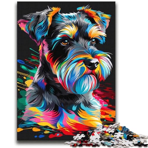 Standard-Schnauzer-Puzzle für Erwachsene, 2000 Teile, anspruchsvoll zu vervollständigen, Aber EIN lustiges und humorvolles Geburtstagsgeschenk, Geschenke, Wandkunst (70x100cm) von AADSAZA