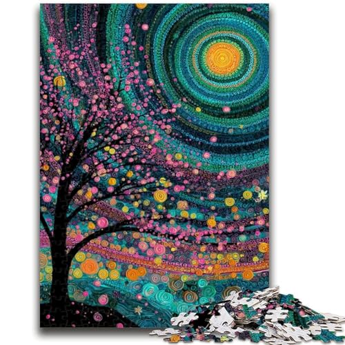 Sternenhimmel-Baum-Puzzle für Teenager, 1000 Teile, dekomprimierendes intellektuelles Lernspielzeug, tolle Geschenke und Spielzeuge (38x26cm) von AADSAZA