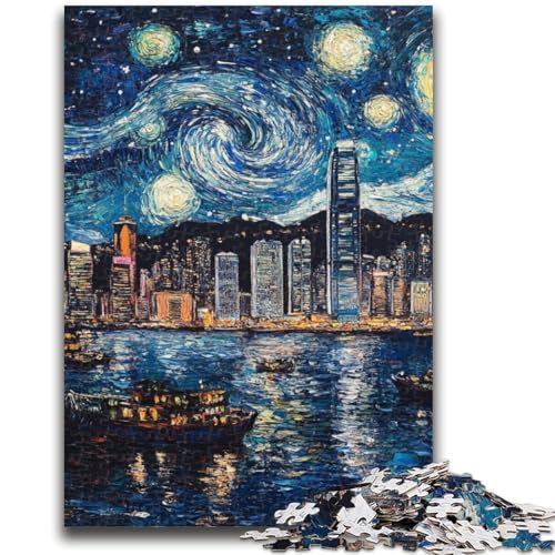 Sternenhimmel-Farbpuzzle 1000 Teile für Teenager, Denkspiel, Wanddekoration, einzigartige Geburtstags (38x26cm) von AADSAZA