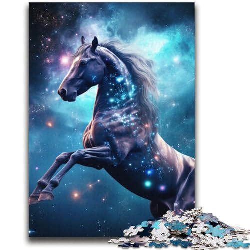 Sternenhimmel-Pferde-Puzzle, 2000 Teile, für Teenager, anspruchsvolles Spiel und Familienspiel, Wanddekoration, einzigartige Geburtstags (70x100cm) von AADSAZA