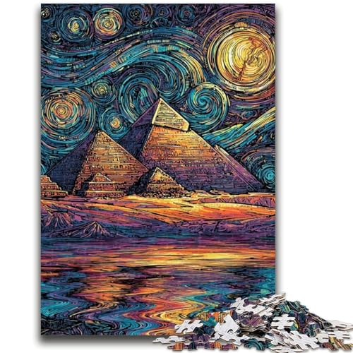 Sternenhimmel-Pyramide-Puzzle, 1000 Teile, für Teenager, Denkspiel, Wanddekoration, einzigartige Geburtstags (38x26cm) von AADSAZA
