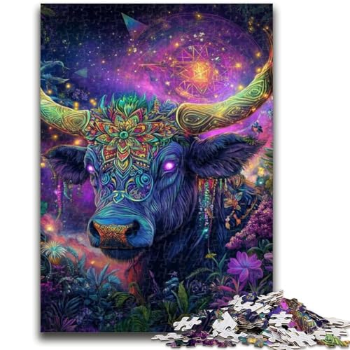 Stiergöttin-Puzzle 1000 Teile für Teenager-Geschenke, Quizspiel, Wanddekoration, einzigartige Geburtstags (38x26cm) von AADSAZA