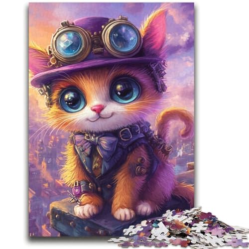 Süßes Katzen-Puzzle, 2000 Teile, für Erwachsene und Jugendliche, Quizspiel, Wanddekoration, einzigartige Geburtstags (70x100cm) von AADSAZA