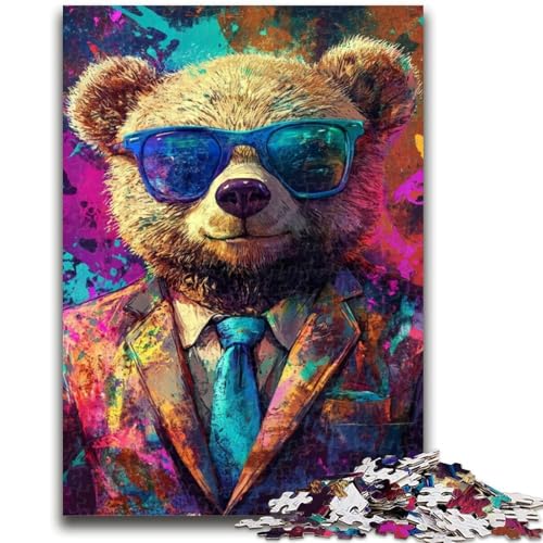 Teddybär-Puzzle mit 1000 Teilen, Geschenk für Erwachsene, zum Zeitvertreib zu Hause, jedes Teil ist einzigartig – anspruchsvolles Familienspiel (38x26cm) von AADSAZA