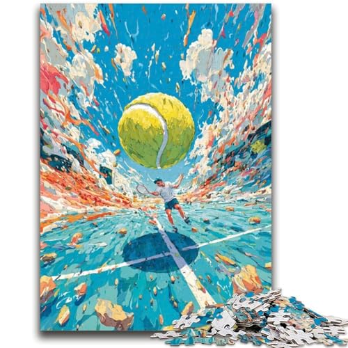 Tennis-Sport-Puzzles für Erwachsene und Teenager, Puzzle, Spielzeug, Lernspiele, Stressabbau, tolle Geschenke und Spielzeuge (38x26cm) von AADSAZA