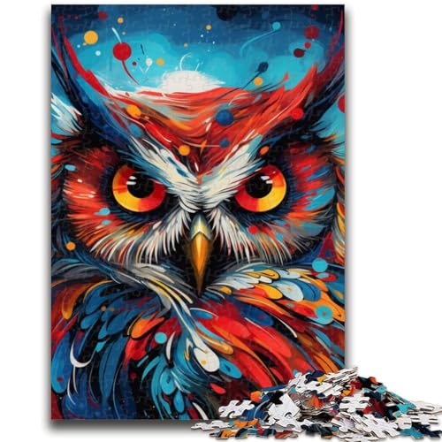 Tier-Eulen-Puzzles für Teenager, 1000 Puzzles, Lernspielzeug, Familienspiele mit passendem Poster und Quizblatt (38x26cm) von AADSAZA