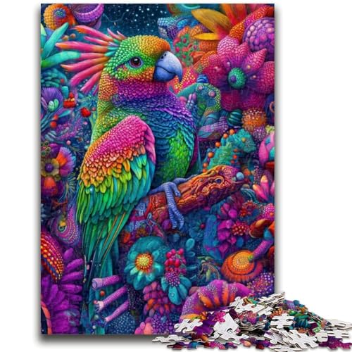 Tier-Papagei-Puzzle für Teenager, 1000 Teile, Mustermontage, Spaß bei Aktivitäten zu Hause, Geburtstagsgeschenk, Reisegeschenke (38x26cm) von AADSAZA