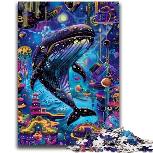 Tier-Wal-Kunst-Puzzle 1000 Teile für Teenager, anspruchsvoll zu vervollständigen, Aber lustiges und humorvolles Lernspiel zum Geburtstag (38x26cm) von AADSAZA