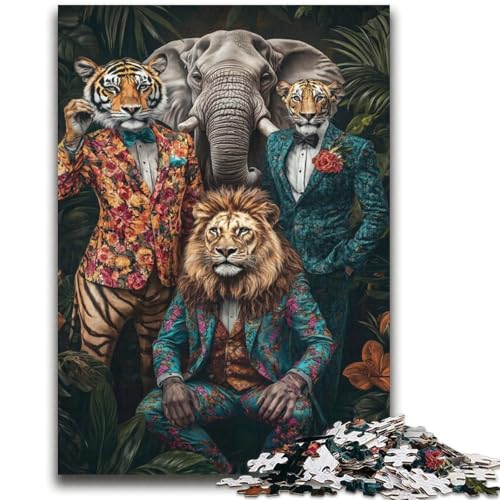 Tierfamilien-Puzzle für Teenager, 2000-teiliges Puzzle, Dekomprimierendes intellektuelles Lernspielzeug, Wichtelgeschenke (70x100cm) von AADSAZA