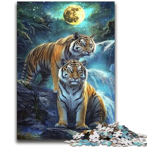 Tiger Family Puzzle 1000 Teile für Teenager, Denkspiel, Wanddekoration, einzigartige Geburtstags (50x75cm) von AADSAZA