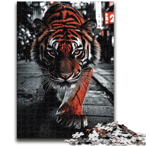 Tiger-Puzzle 1000 Teile für Erwachsene, anspruchsvolles Spiel und Familienspiel, ganze Familie (50x75cm) von AADSAZA