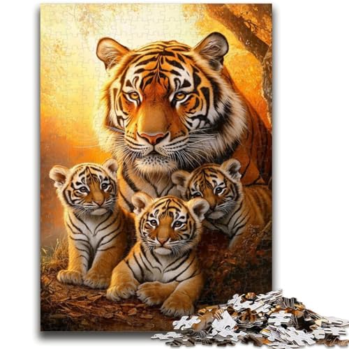 Tiger-Puzzle für Teenager, 1000 Teile, anspruchsvolles Spiel und Familienspiel mit vollständig ineinandergreifenden, zufällig geformten Teilen (50x75cm) von AADSAZA
