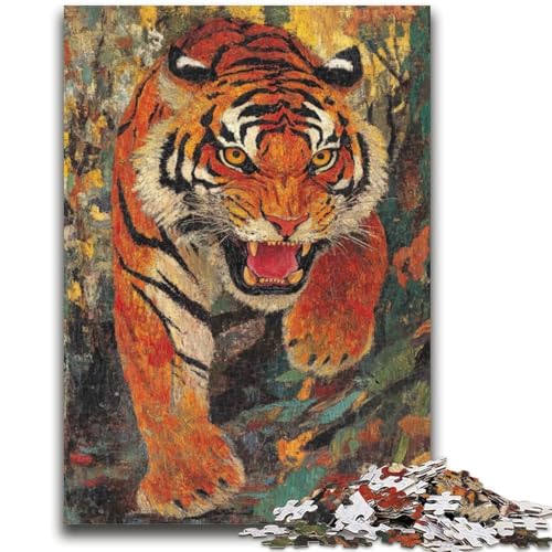 Tiger-Puzzle im japanischen Stil für Teenager, 1000 Puzzles, Spielzeug, Lernspiele, Stressabbau, geeignet als Schreibtischdekoration (38x26cm) von AADSAZA