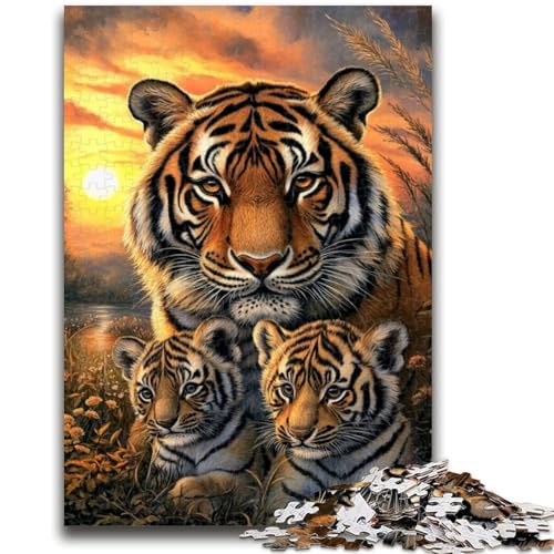 Tiger auf der Wiese, Puzzle für Erwachsene und Teenager, Puzzle, Spielzeug, Lernspiele, Stressabbau, tolle Geschenke und Spielzeuge (50x75cm) von AADSAZA