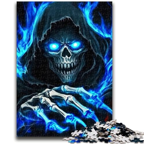 Totenkopf-Puzzle 1000 Teile für Erwachsene und Jugendliche, Spielzeug, Lernspiele, Stressabbau, tolle Geschenke und Spielzeuge (50x75cm) von AADSAZA