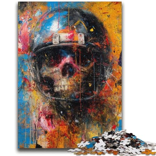 Totenkopfhelm-Puzzles für Teenager, 2000 Puzzles, Spielzeug, Lernspiele, Stressabbau, geeignet als Schreibtischdekoration (70x100cm) von AADSAZA