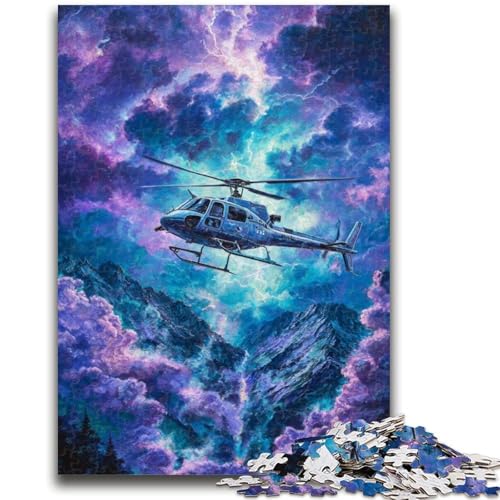 Traum-Helikopter-Puzzles für Erwachsene und Teenager, Puzzle, Spielzeug, Lernspiele, Stressabbau, tolle Geschenke und Spielzeuge (38x26cm) von AADSAZA