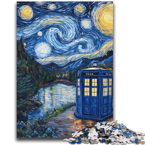 Van Gogh Nachthimmel-Tor-Puzzle 1000 Teile für Teenager-Geschenke, Quizspiel, Wanddekoration, einzigartige Geburtstags (38x26cm) von AADSAZA