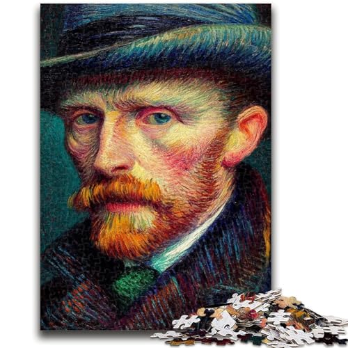 Van Gogh-Puzzle für Erwachsene, 1000 Teile, „Staycation – Zeit totschlagen“ mit vollständig ineinandergreifenden, zufällig geformten Teilen (38x26cm) von AADSAZA