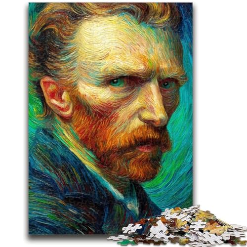 Van Gogh-Puzzle für Teenager, 1000 Teile, anspruchsvolles Spiel und Familienspiel mit vollständig ineinandergreifenden, zufällig geformten Teilen (50x75cm) von AADSAZA
