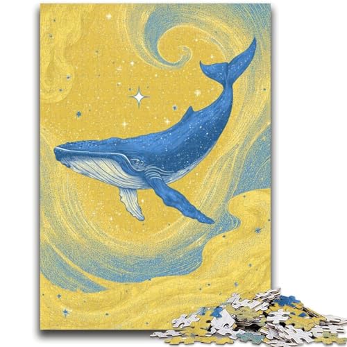 Wal-Puzzle mit 1000 Teilen für Erwachsene, Stressabbau, schwierige Herausforderung, geeignet als Schreibtischdekoration (38x26cm) von AADSAZA