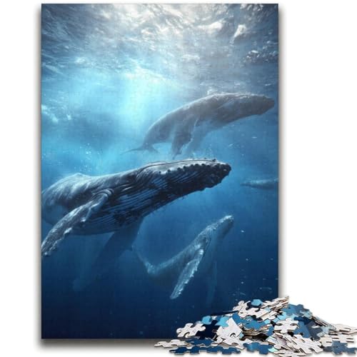 Wale auf dem Meeresboden Puzzles für Teenager 2000 Puzzles, Spielzeug Lernspiele Stressabbau Geeignet für Schreibtischdekoration (70X100cm) von AADSAZA
