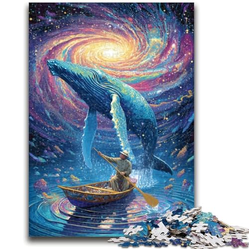Wale im Weltraum, 1000-teiliges Puzzle für Erwachsene und Jugendliche, Spielzeug, Lernspiele, stressabbauende Wanddekoration (50x75cm) von AADSAZA