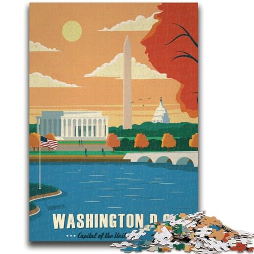 Washington-Puzzle für Teenager, 1000 Teile, anspruchsvoll zu vervollständigen, Aber EIN lustiges und humorvolles Geburtstagsgeschenk, Geschenke, Wandkunst (38x26cm) von AADSAZA