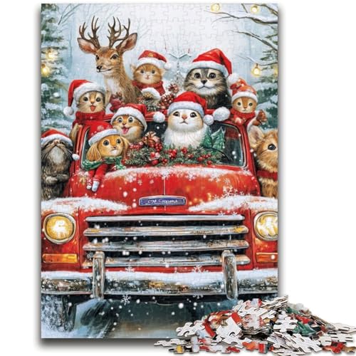 Weihnachts-Tier-Puzzle 1000 Teile für Erwachsene und Jugendliche, Spielzeug, Lernspiele, Stressabbau, tolle Geschenke und Spielzeuge (50x75cm) von AADSAZA