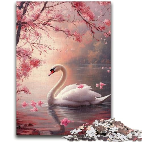 Weißer Schwan Puzzle 1000 Teile für Teenager, Denkspiel, Wanddekoration, einzigartige Geburtstags (38x26cm) von AADSAZA