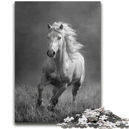 Weißes Pferd Puzzle 2000 Teile für Erwachsene und Jugendliche, Spielzeug, Lernspiele, Stressabbau, tolle Geschenke und Spielzeuge (70x100cm) von AADSAZA